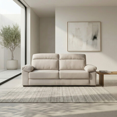 Sofá Owen - Tela Microfibra - 3 cuerpos 12072 (Beige)