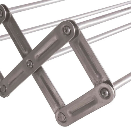 Tendedero Plegable de Ropa para Pared de 80cm Aluminio Mor Plateado