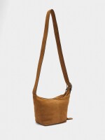Bolso Bandolera De Piel Lisa camel