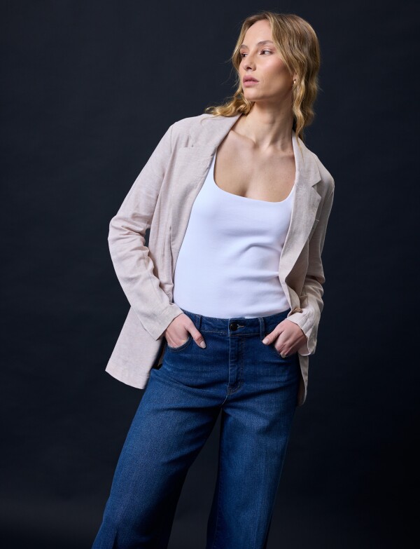 Blazer Lino BEIGE