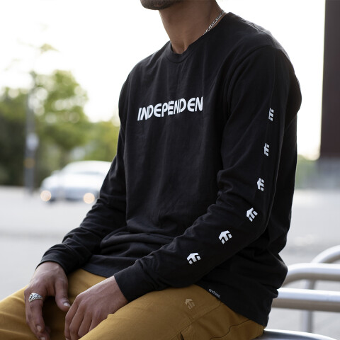 INDEPENDENT LS TEE Black