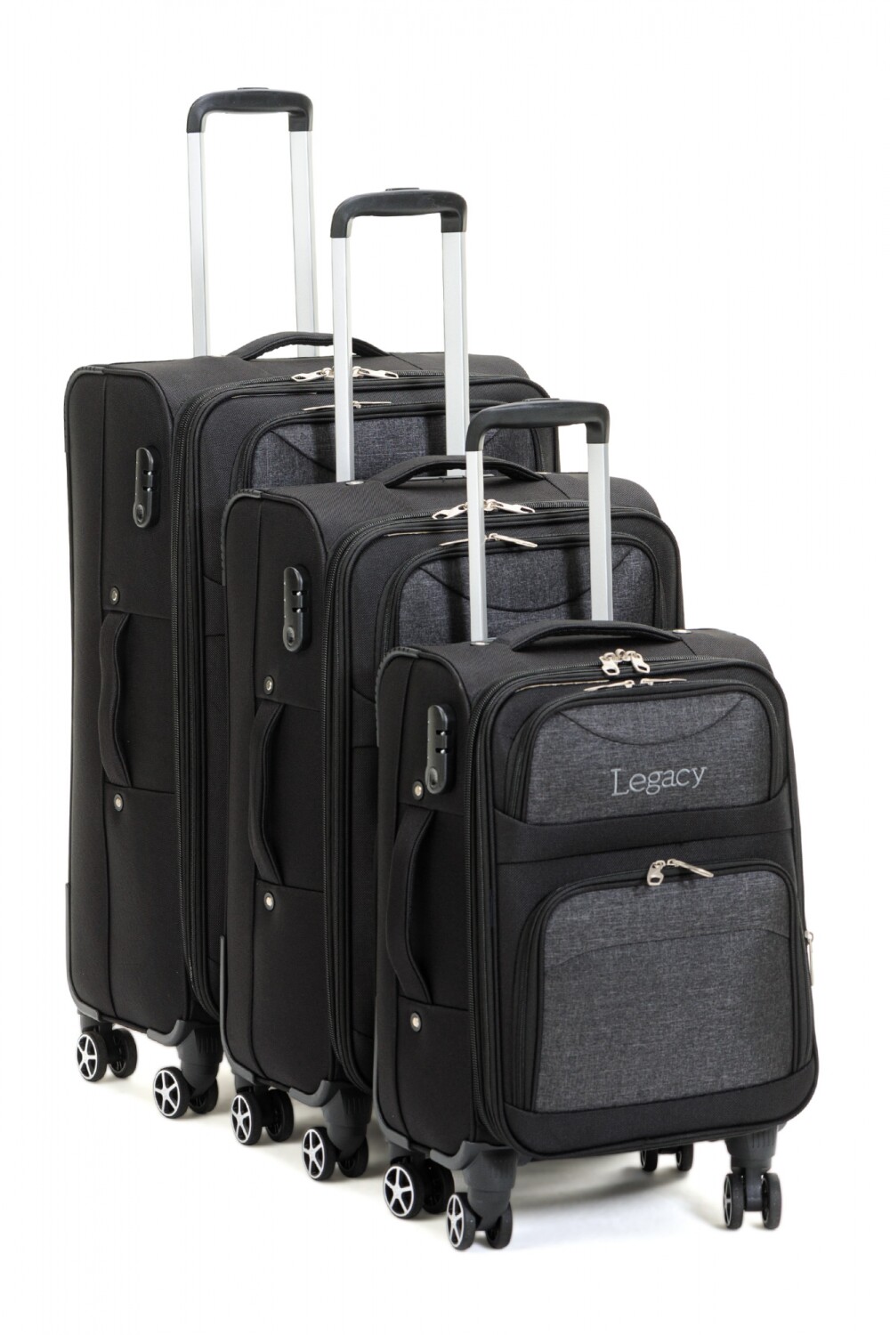 VALIJA DE TELA SEMI RIGIDA Negro