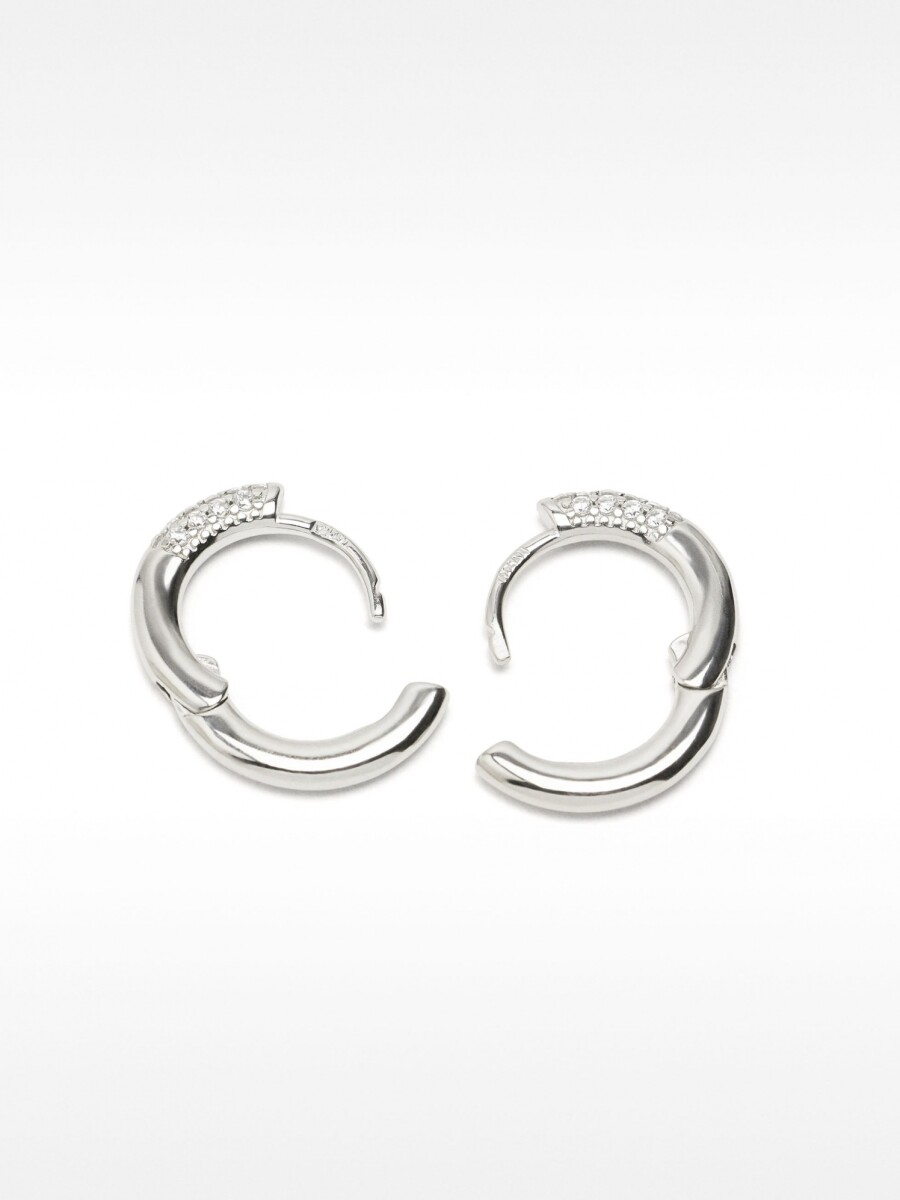 Aros Con Circonitas - Plata De Ley 925 plateado