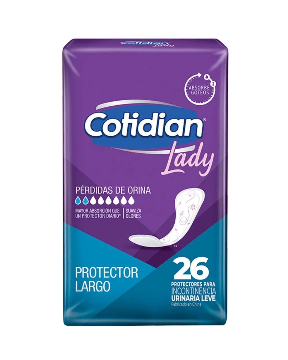 Cotidian Lady Protectores Diarios Largos 26 Unidades – Higiene Femenina