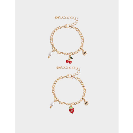 Pulseras Infantiles Multi dijes Dorado