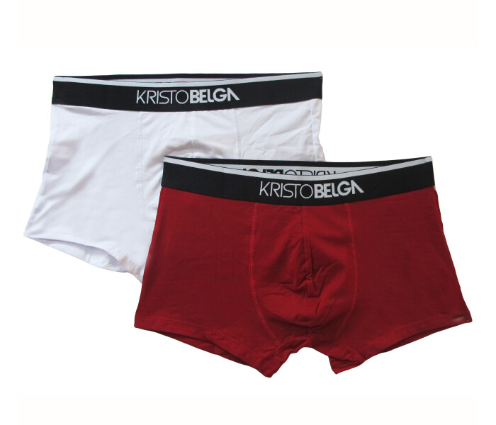 BOXER Pack X 2 Blanco/Bordeaux