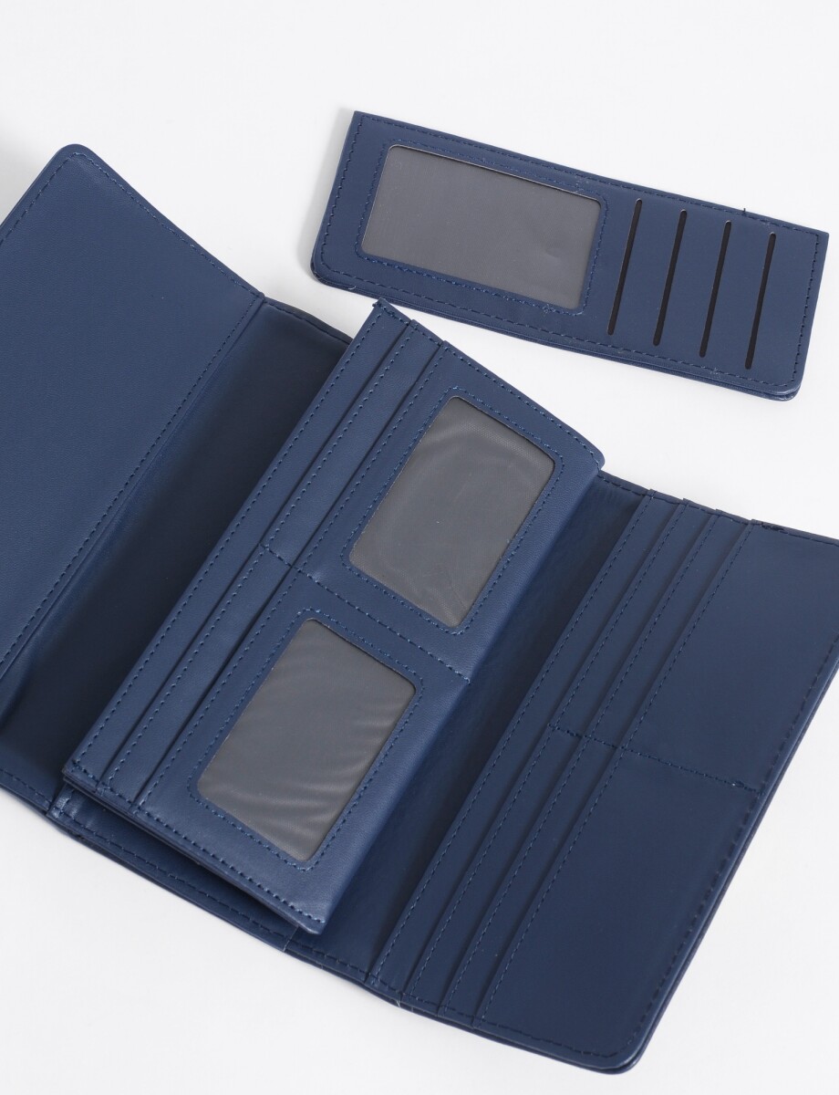 Billetera multiple compartimento - azul 