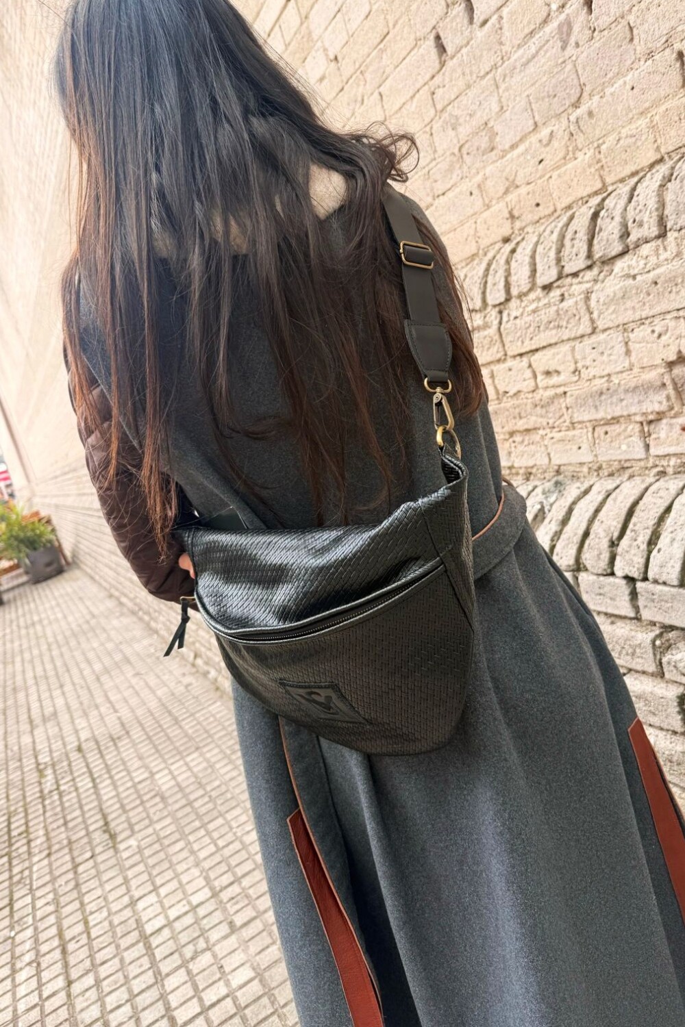 Braided Fanny Pack XL Negro