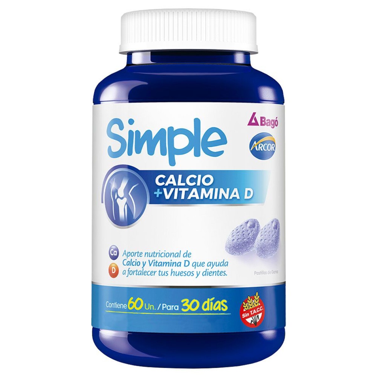Suplemento Simple Calcio + Vitamina D x 60 unidades 