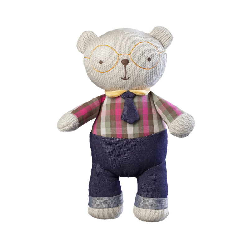 Peluche tejido con sonajero Storki Oso