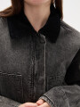 Campera Ralon Gris Oscuro