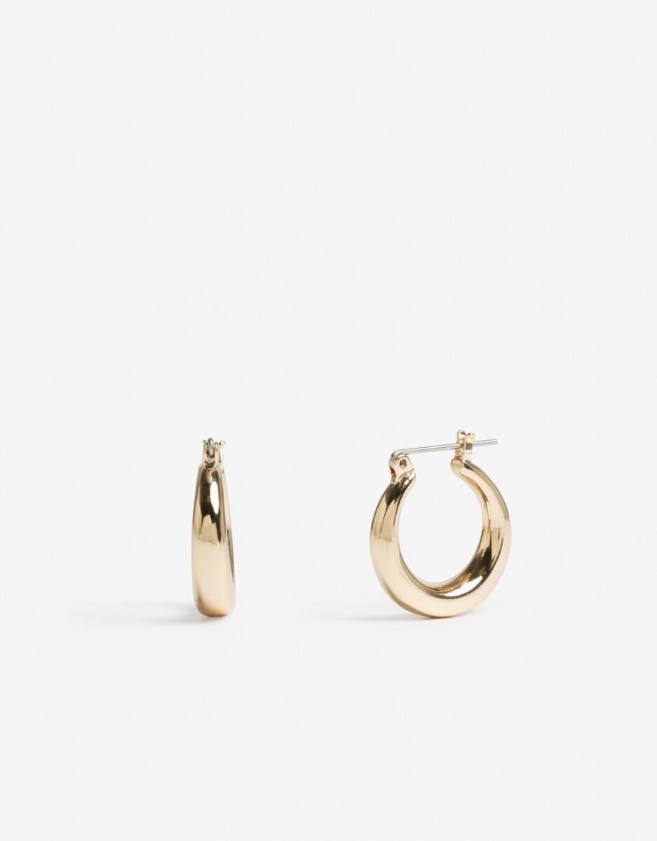 Argollas Doradas Bañadas En Oro 