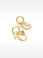 Pendientes Con Perlas - Plata De Ley 925 dorado