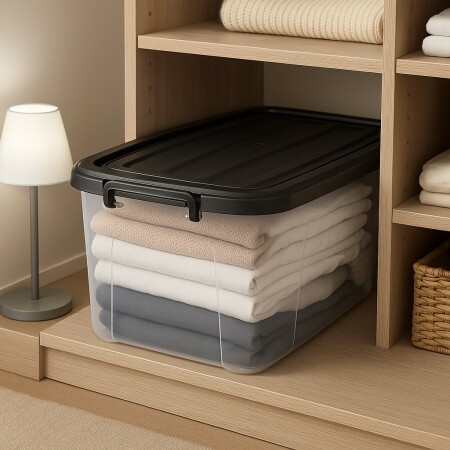 CAJA ORGANIZADORA APILABLE 20 LITROS MULTICOLOR