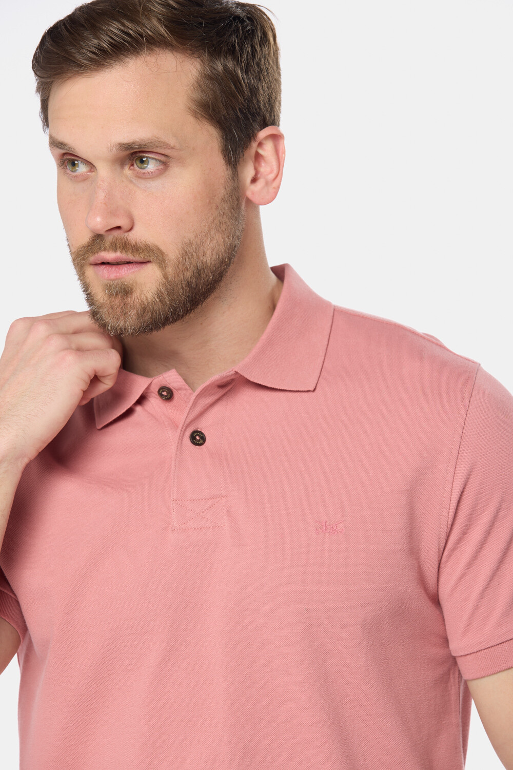 REMERA POLO PIQUE LISA Coral