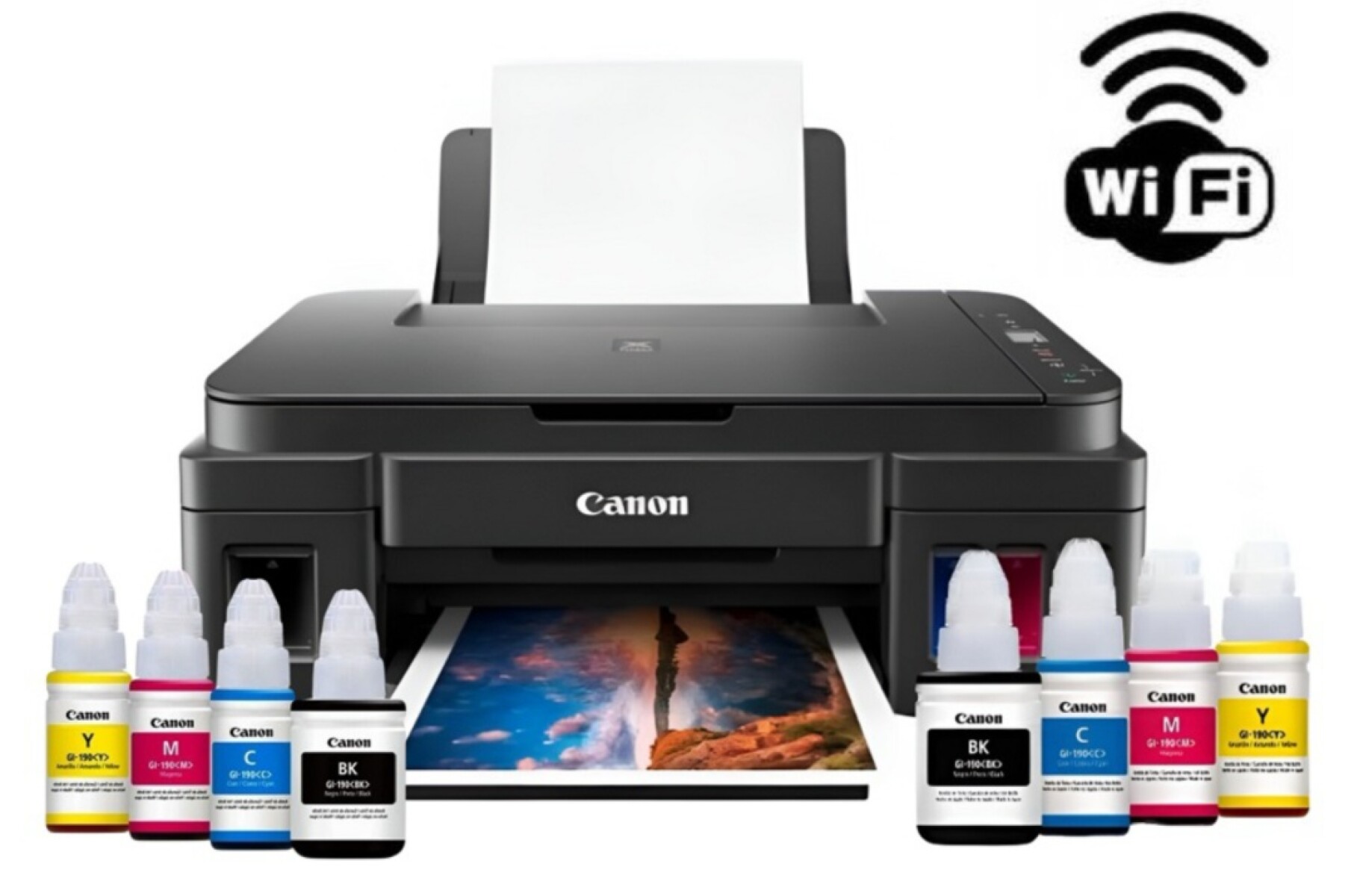 Impresora Canon Pixma G-3110 + Botellas de Recarga Extra 