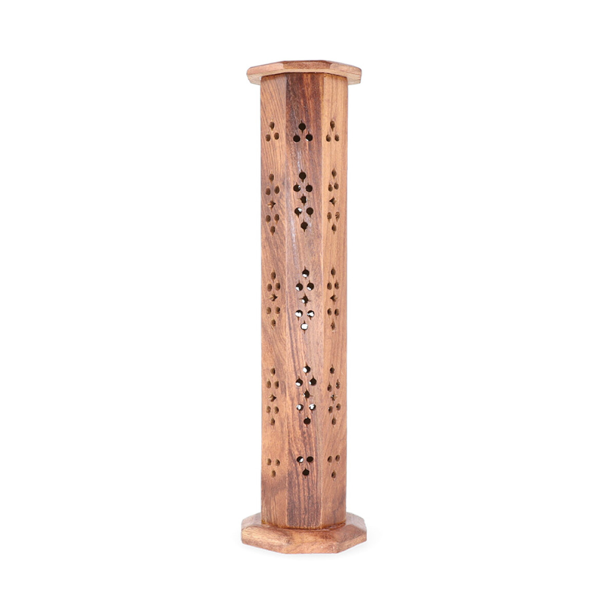 PORTAINCIENSO TORRE DE MADERA OCTOGONAL - Portaincienso Torre De Madera Octogonal 