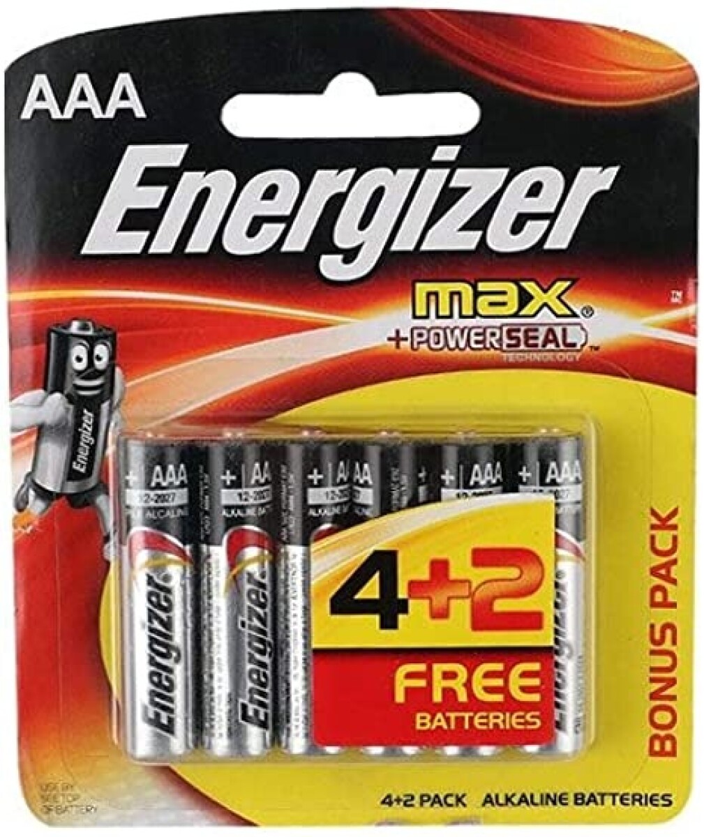 Pila Alcalina Energizer Aaa Bliter X6 