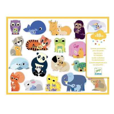 Stickers Animales mamás y bebés Djeco Stickers Animales mamás y bebés Djeco