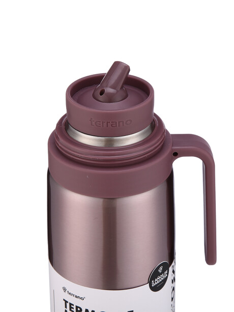 Termo 1Lt. Premium Manija Rigida Lila Metalizado
