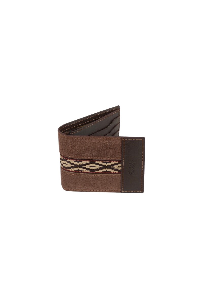 Set de billetera 58 con llavero Marron