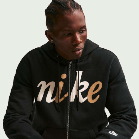 Campera Nike Club Bb Con cierre Hood de Hombre Negro