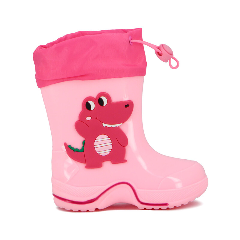 Macri Bota Lluvia Niños Dino Rosado