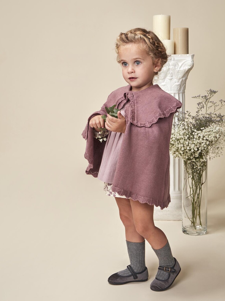 Capa De Punto Acabado Purpura