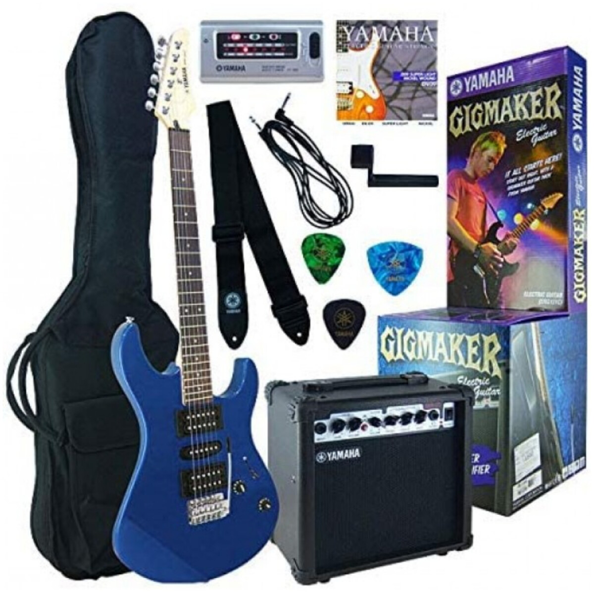 Pack Guitarra Eléctrica Yamaha ERG121GPII Blue 