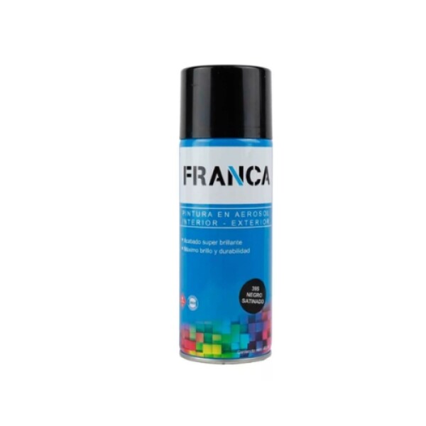 Pintura Aerosol Franca Negro Satinado 400ml Pintura Aerosol Franca Negro Satinado 400ml