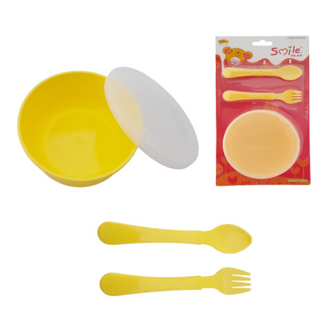Outlet Contenedor y cubiertos infantil 4 colores Outlet Contenedor Y Cubiertos Infantil 4 Colores