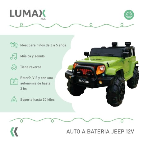 Jeep a batería para Niños Verde