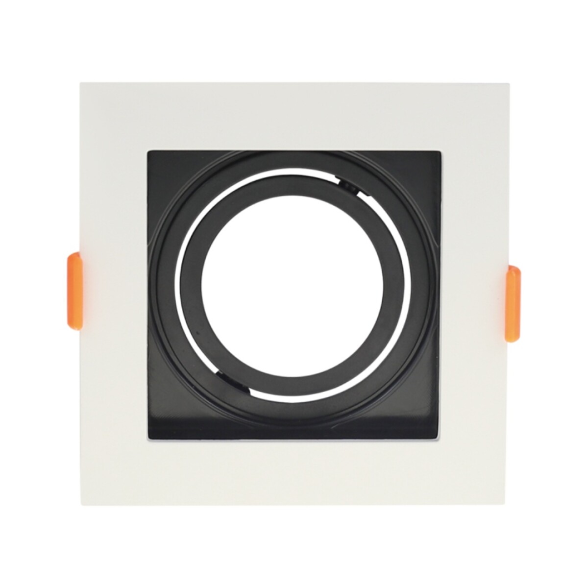 SPOT VCP GU10 BL/NEG CUADRADO 