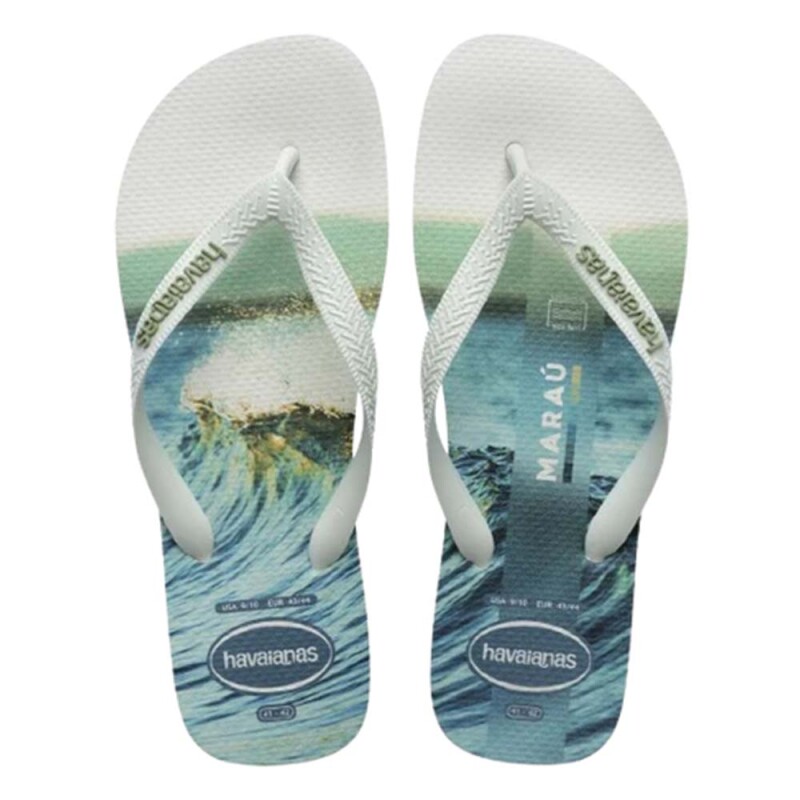 Sandalias Havaianas Top Surfer I Hombre Blanco/blanco