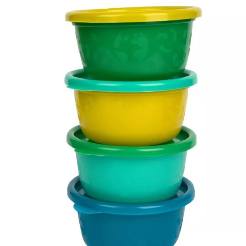 Set 4 Bowl 8Oz Con Tapa Varón The First Years THE FIRST YEARS SET 4 BOWL 8OZ CON TAPA VARON