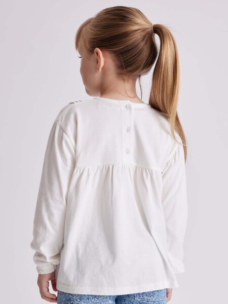 Remera manga larga corte Blanco