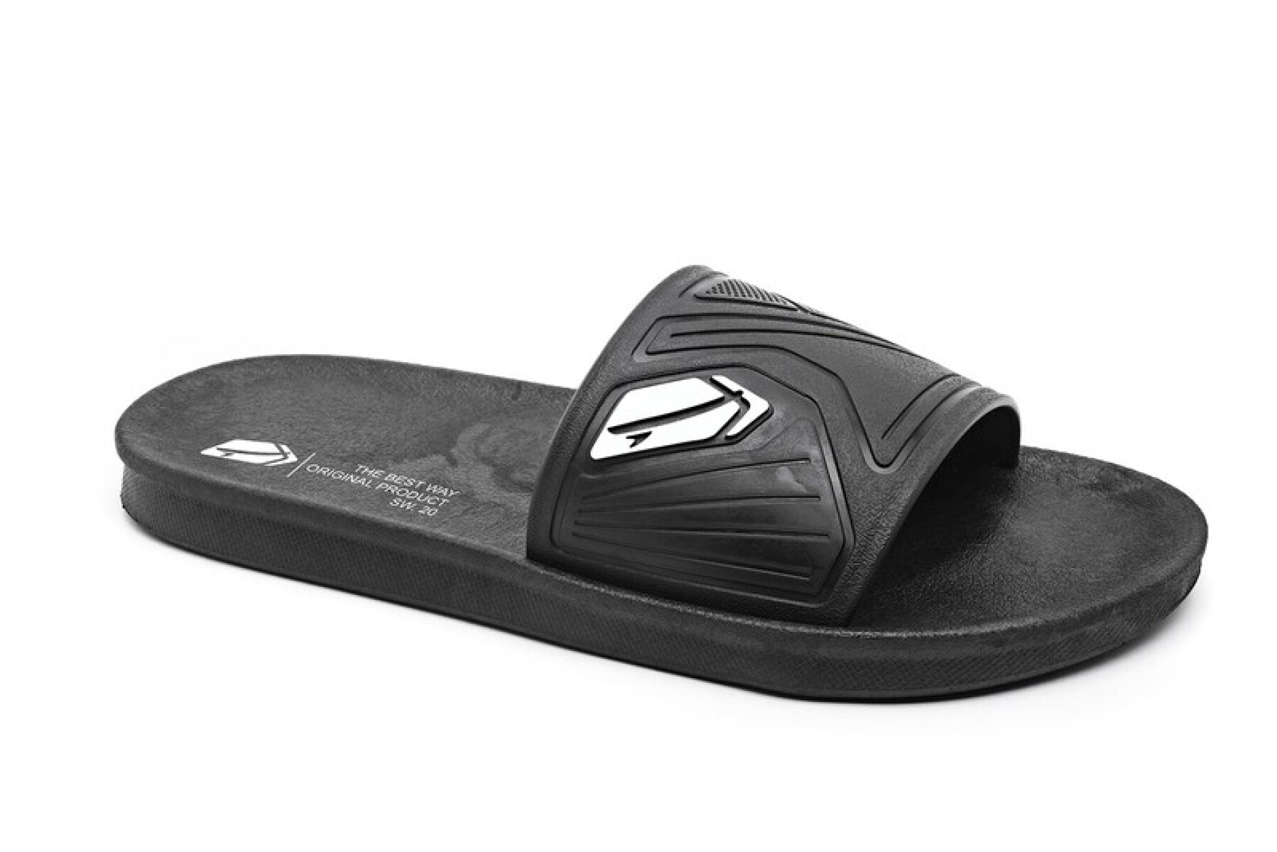Ojota SurfWay Tira Ancha de Hombre - S3502 - Negro-blanco 