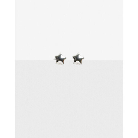 Argollas Corazón Metal Plateado rodio