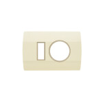 Plaqueta p/1 mód. + 1 mód. schuko - Visione marfil ELE01021