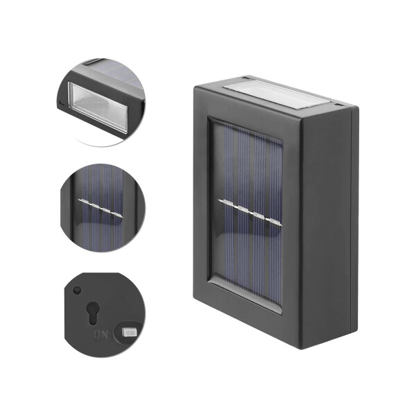 Set x2 Foco Solar Aplique Pared Sensor Fotocelula Exterior Set x2 Foco Solar Aplique Pared Sensor Fotocelula Exterior