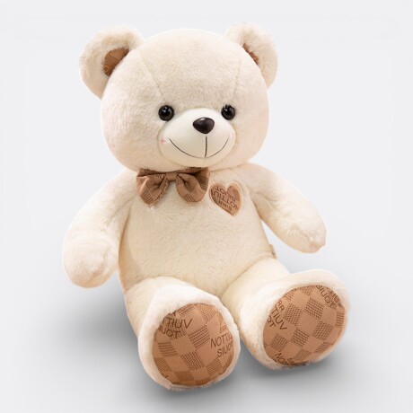 Oso de Peluche con Moño Chico Beige