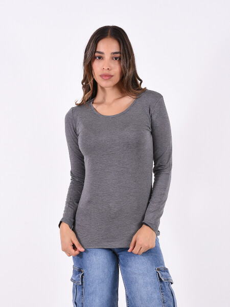 REMERA BÁSICA SOFIA GRIS OSCUROGenérico