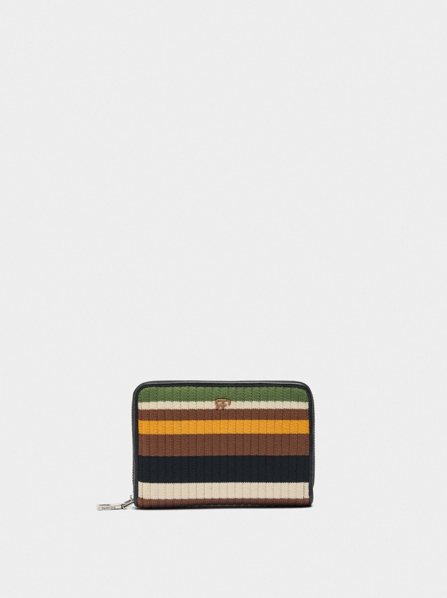 Cartera De Punto Con Rayas S - multicolor 