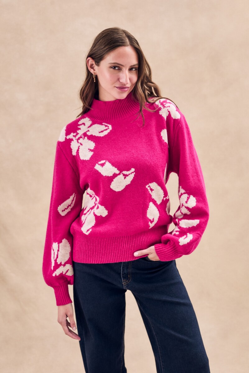 Sweater Intarsia - Magenta 