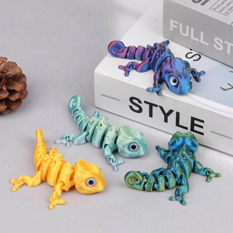 Set X36 Cotillón N°62 Sorpresita Lagartija Gato 3d Lagartija