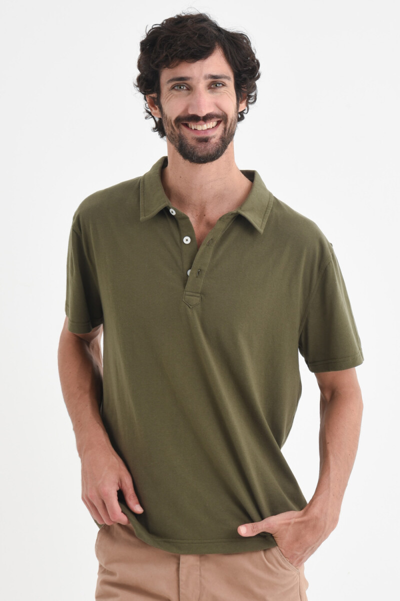 Camiseta manga corta polo Verde