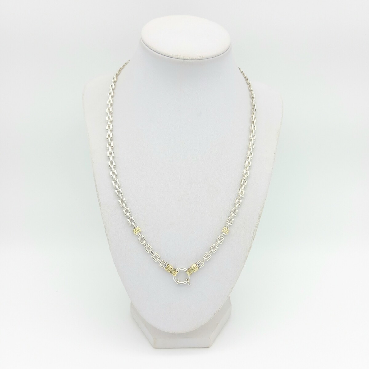 Gargantilla de plata 925 y double en oro 18 ktes, PANTER. 