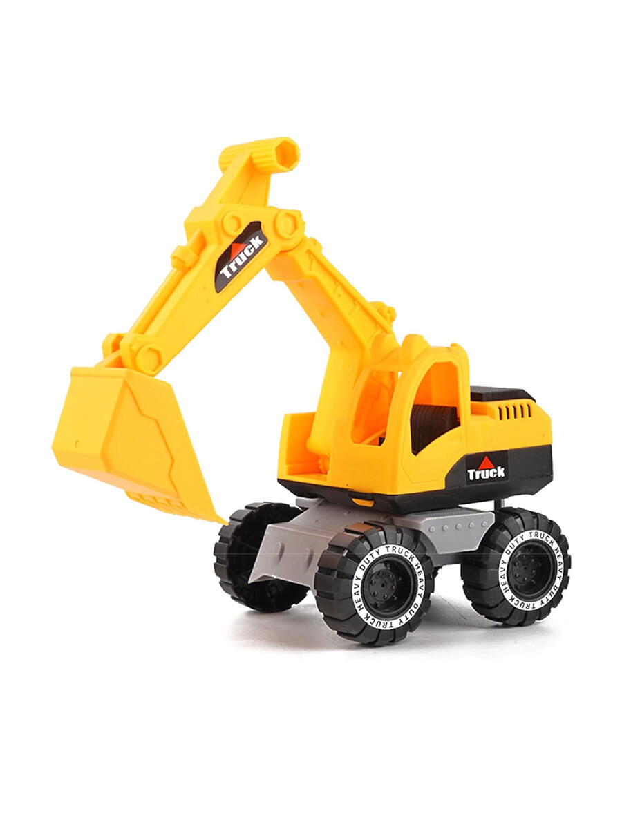 MAQUINA EXCAVADORA Y CASCO - AMARILLO 