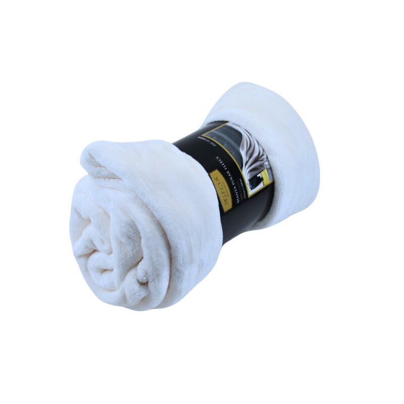 Manta polar Fleece 1 plaza 127x152 cm BLANCO