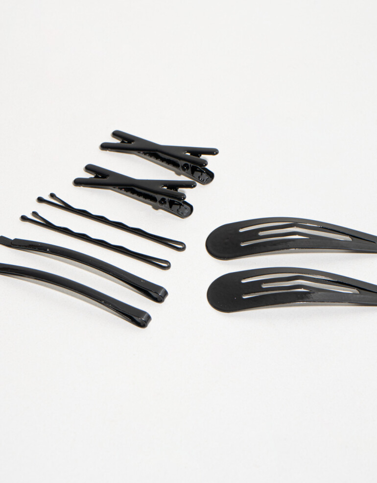 Accesorios Pelo Set Varios Set De Hebillas - Negro